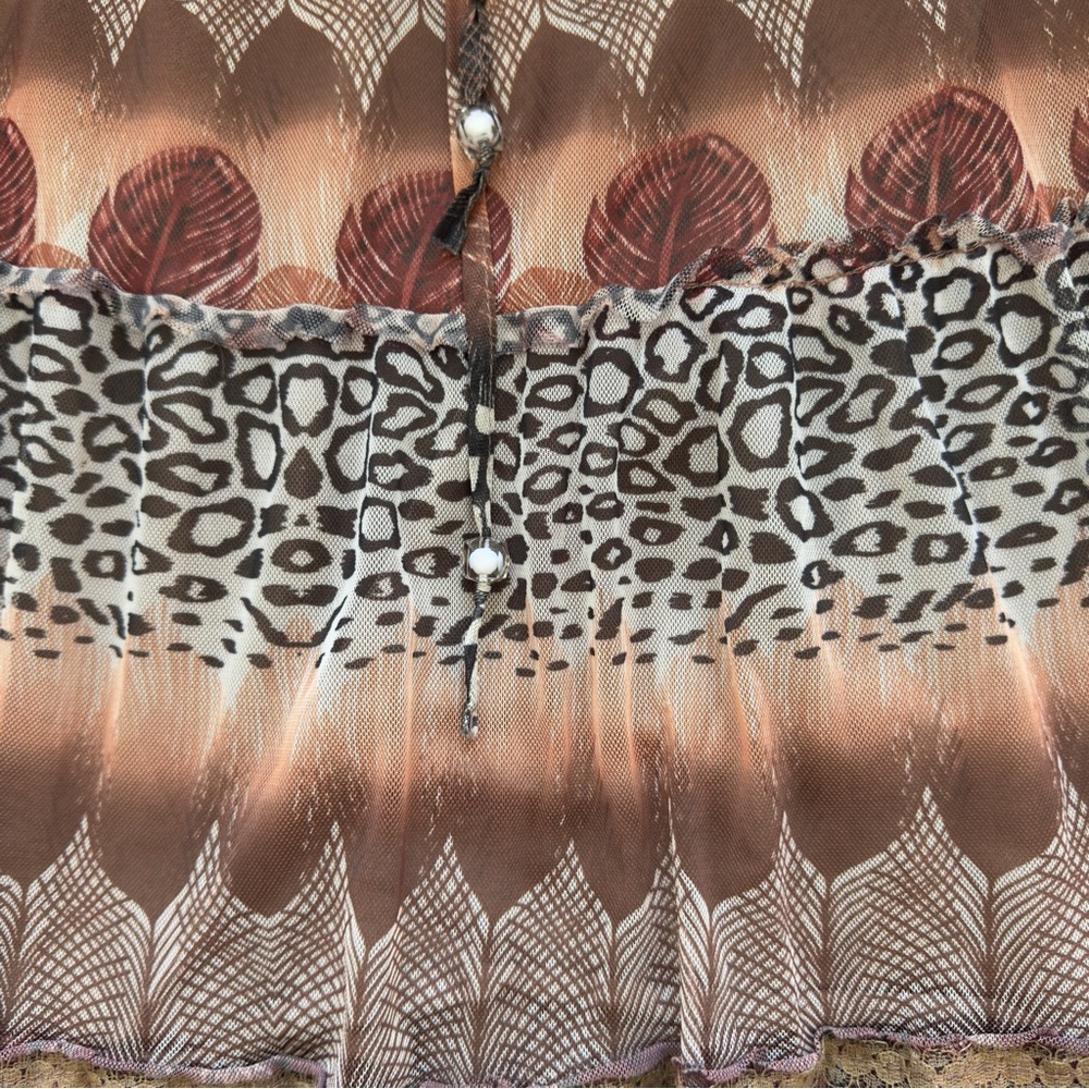 Whimsical Lapis Elegant Multitone Patchwork Patte… - image 4